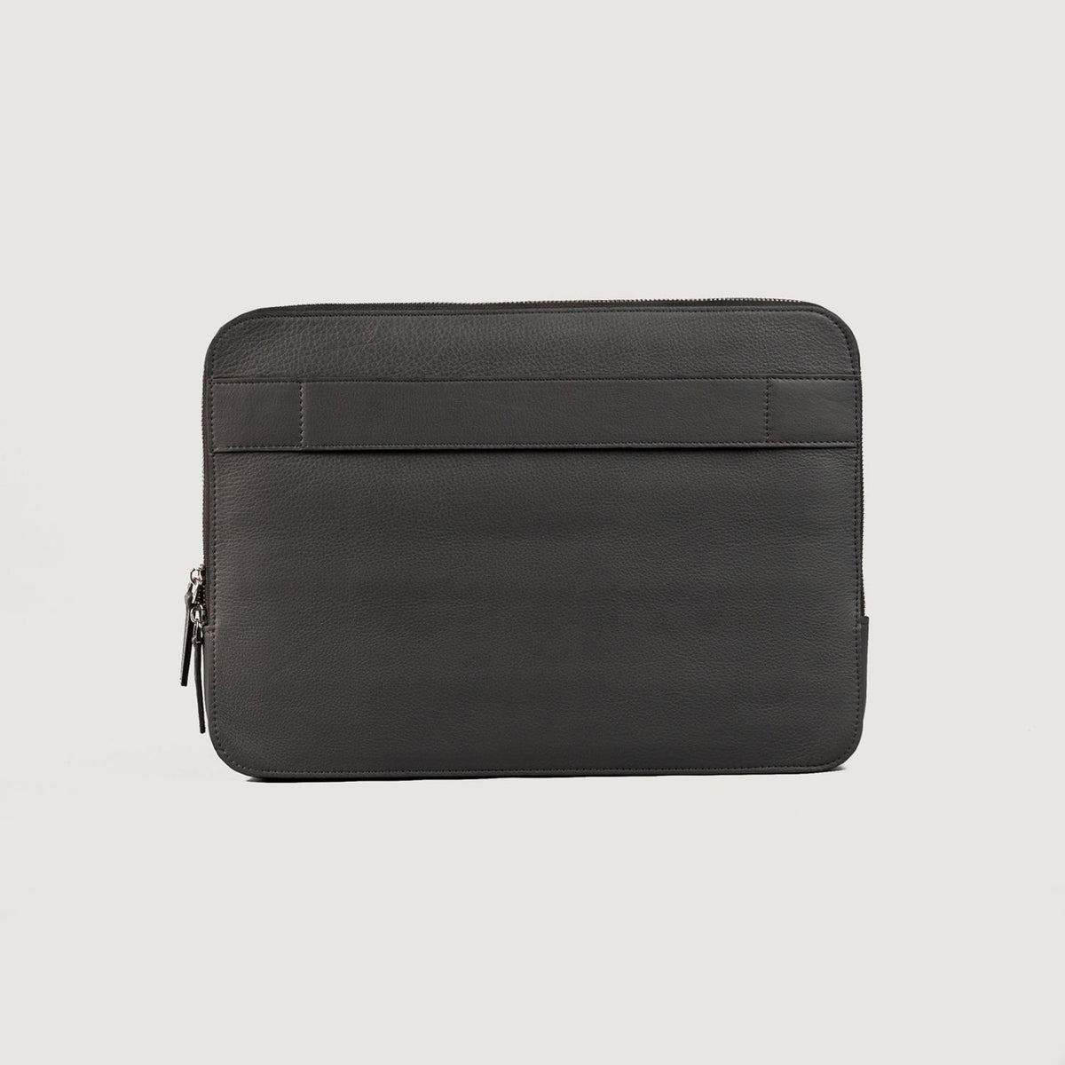 The Baxter Grey Leather Laptop Sleeve