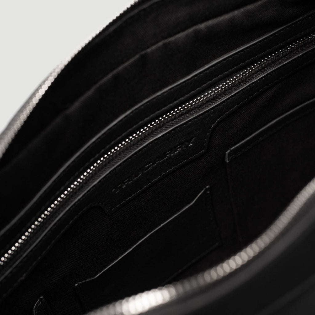 The Captain Black Leather Briefcase - detail view
