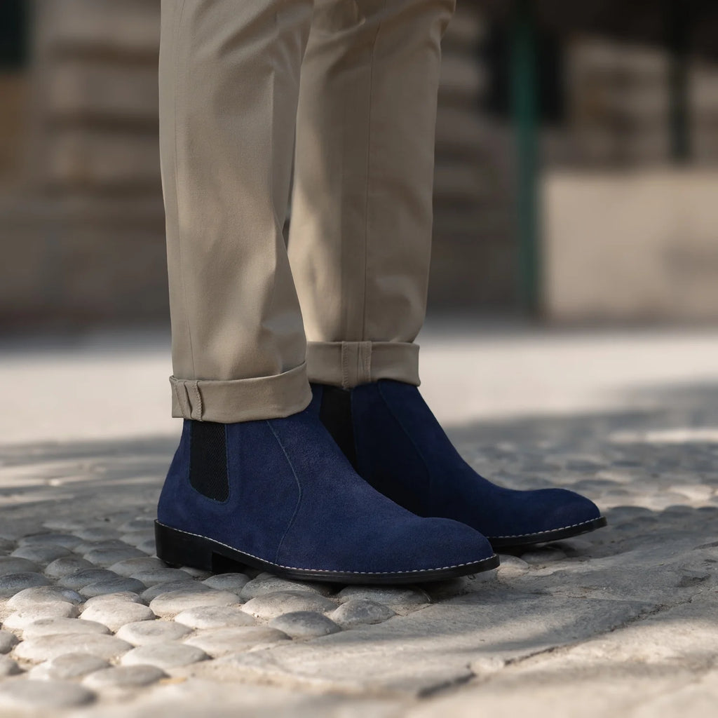 Clarkson Chelsea Midnight Blue Suede Leather Boots