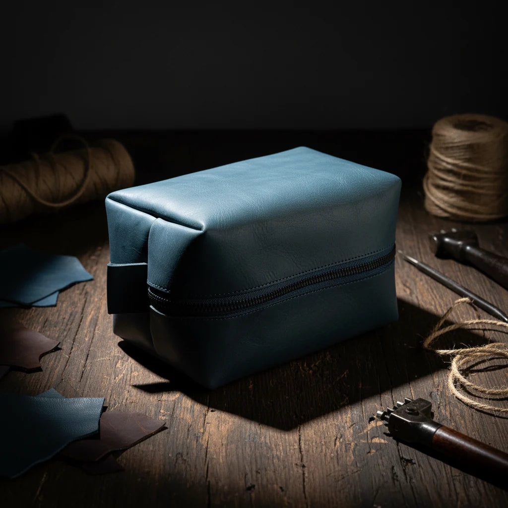 Premium Leather Dopp Kit – Travel Toiletry Bag
