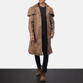 Deux Brown Leather Duster