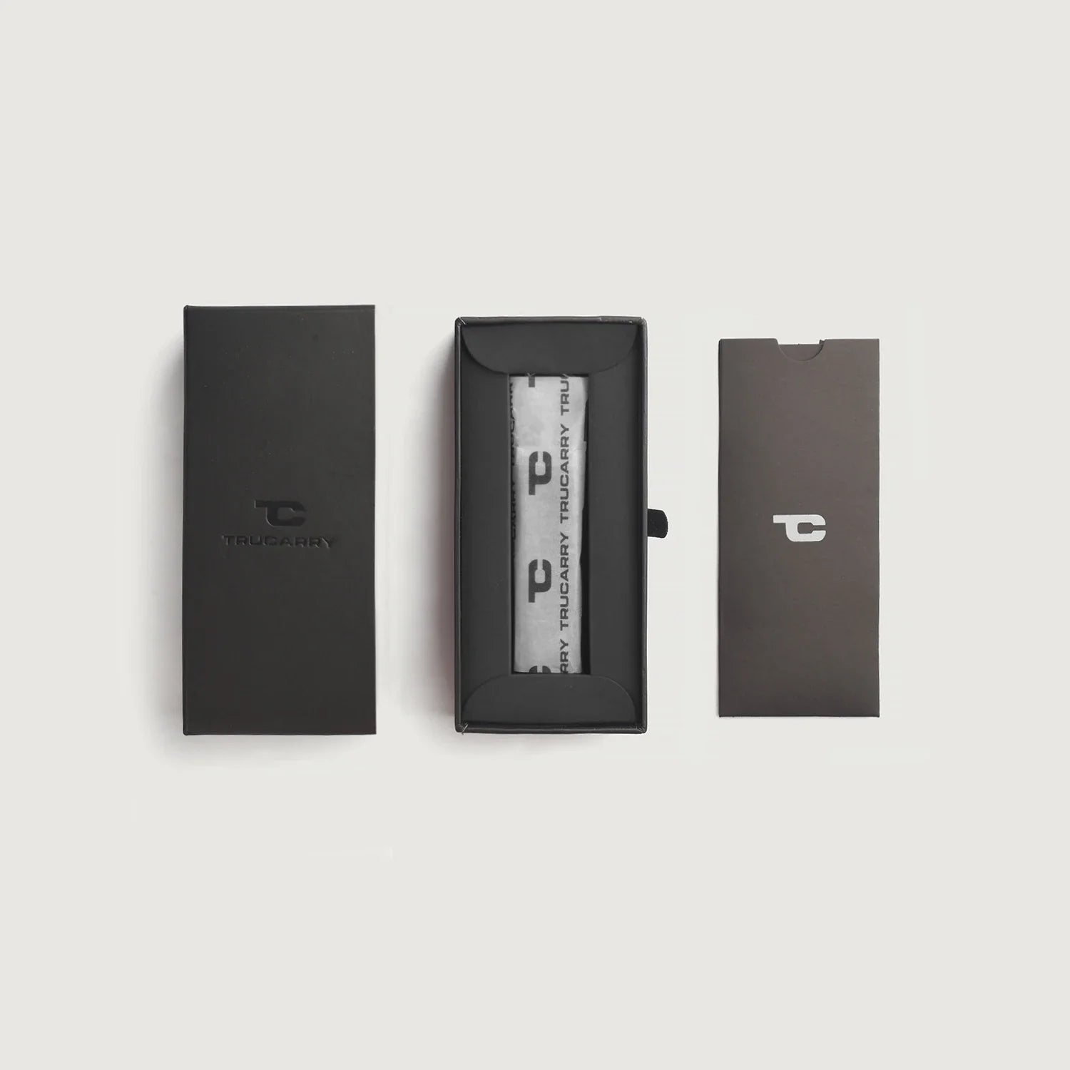 Elroy Grey Leather Keychain