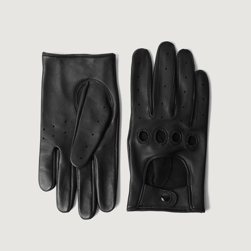 Ferdinand Black Leather Driving Gloves