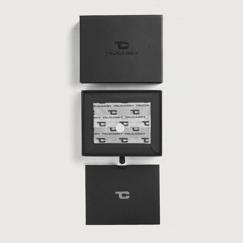 Karl Grey Leather Card Holder