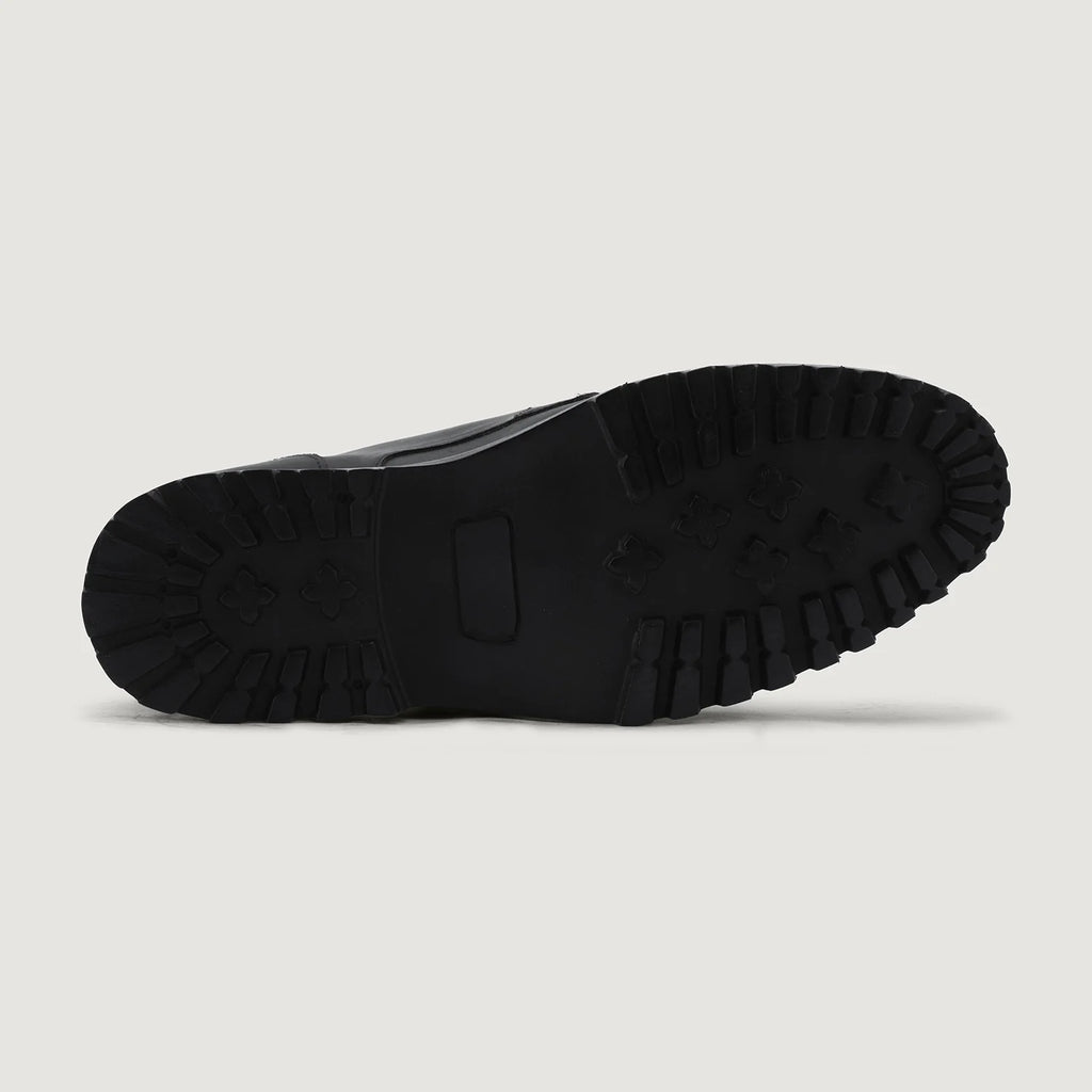 Knight Derby Black Matte Nubuck Leather Boots - TerraGrip