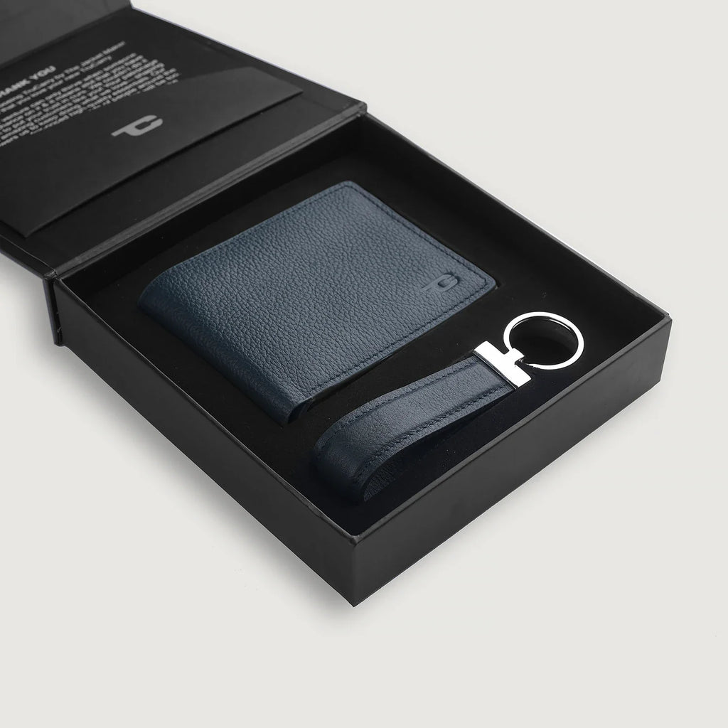 Marvin Blue Leather Gift Set