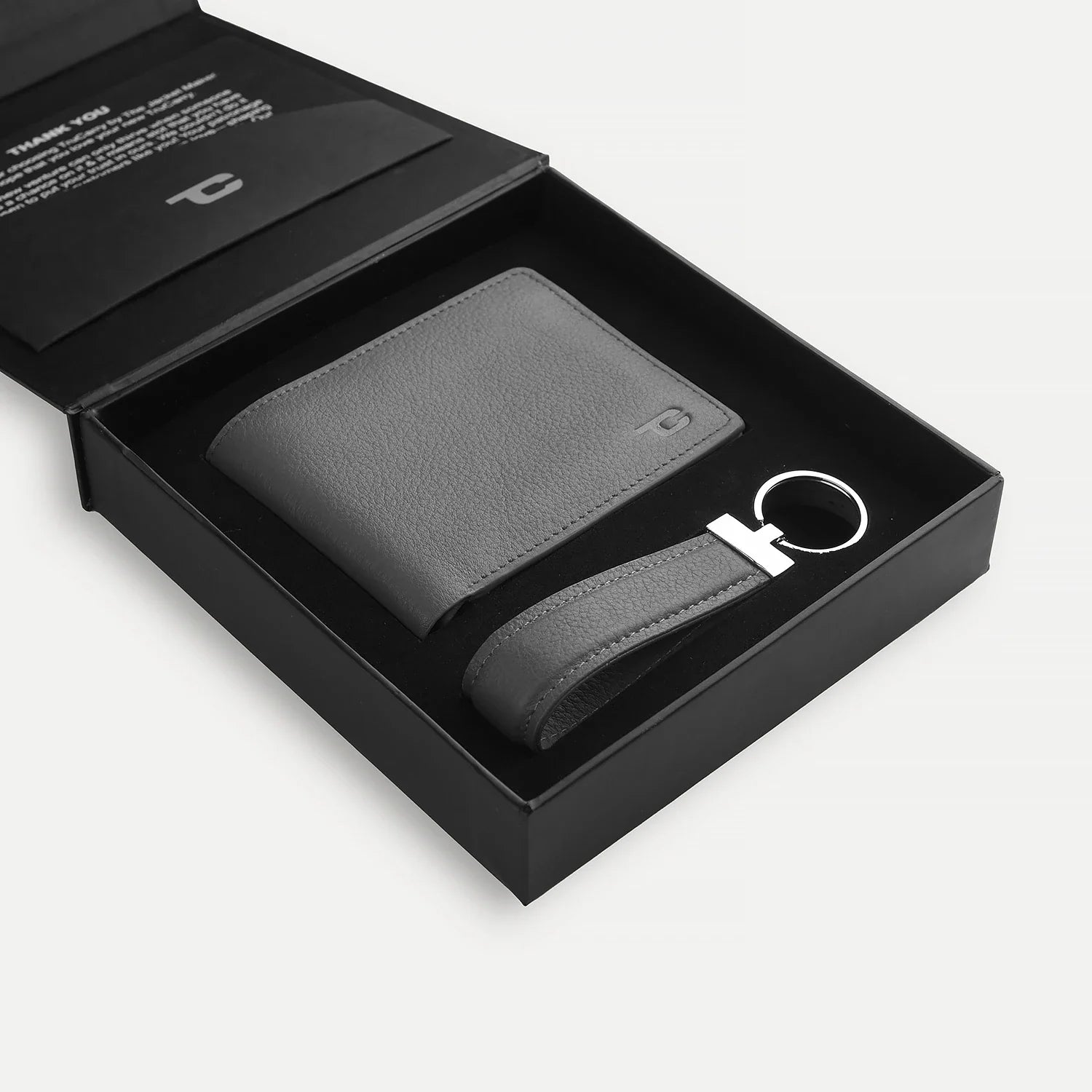Marvin Grey Leather Gift Set