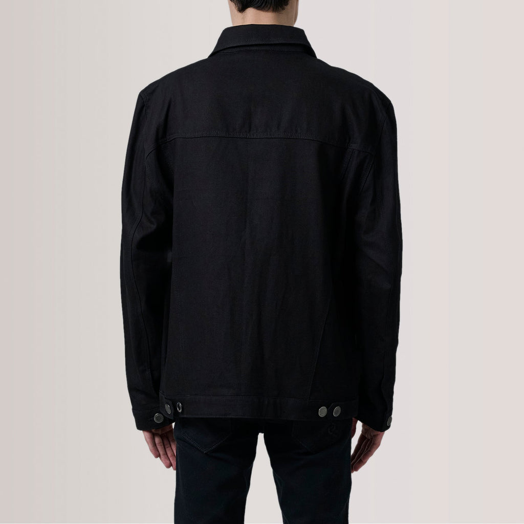 Eddie Black Oversized Denim Trucker Jacket