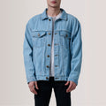Eddie Light Blue Oversized Denim Trucker Jacket