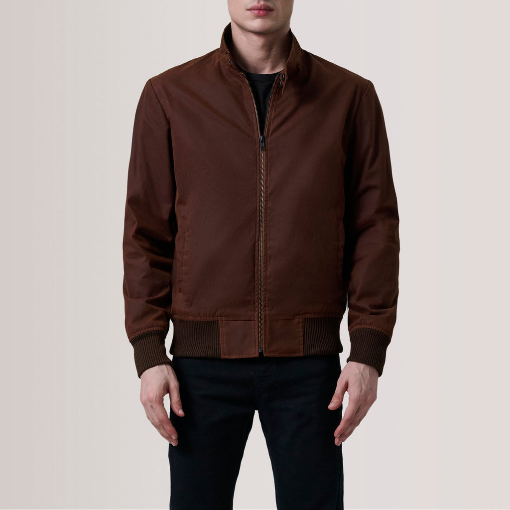 Morrison Brown Canvas Bomber Jacket