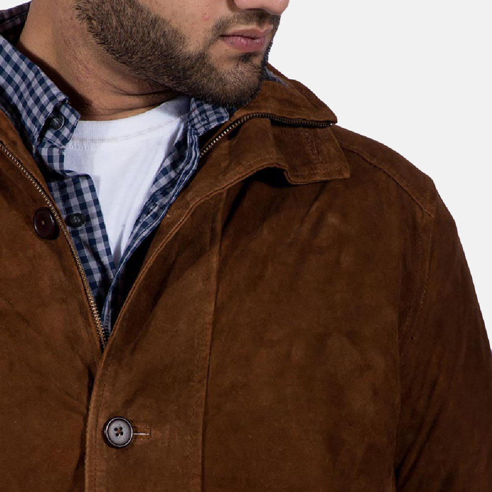 Sheriff Brown Suede Jacket - detail view