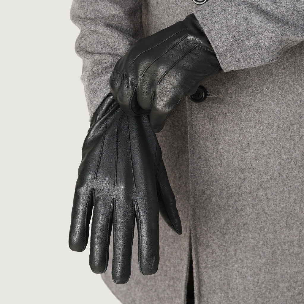 Ralph Black Leather Dress Gloves