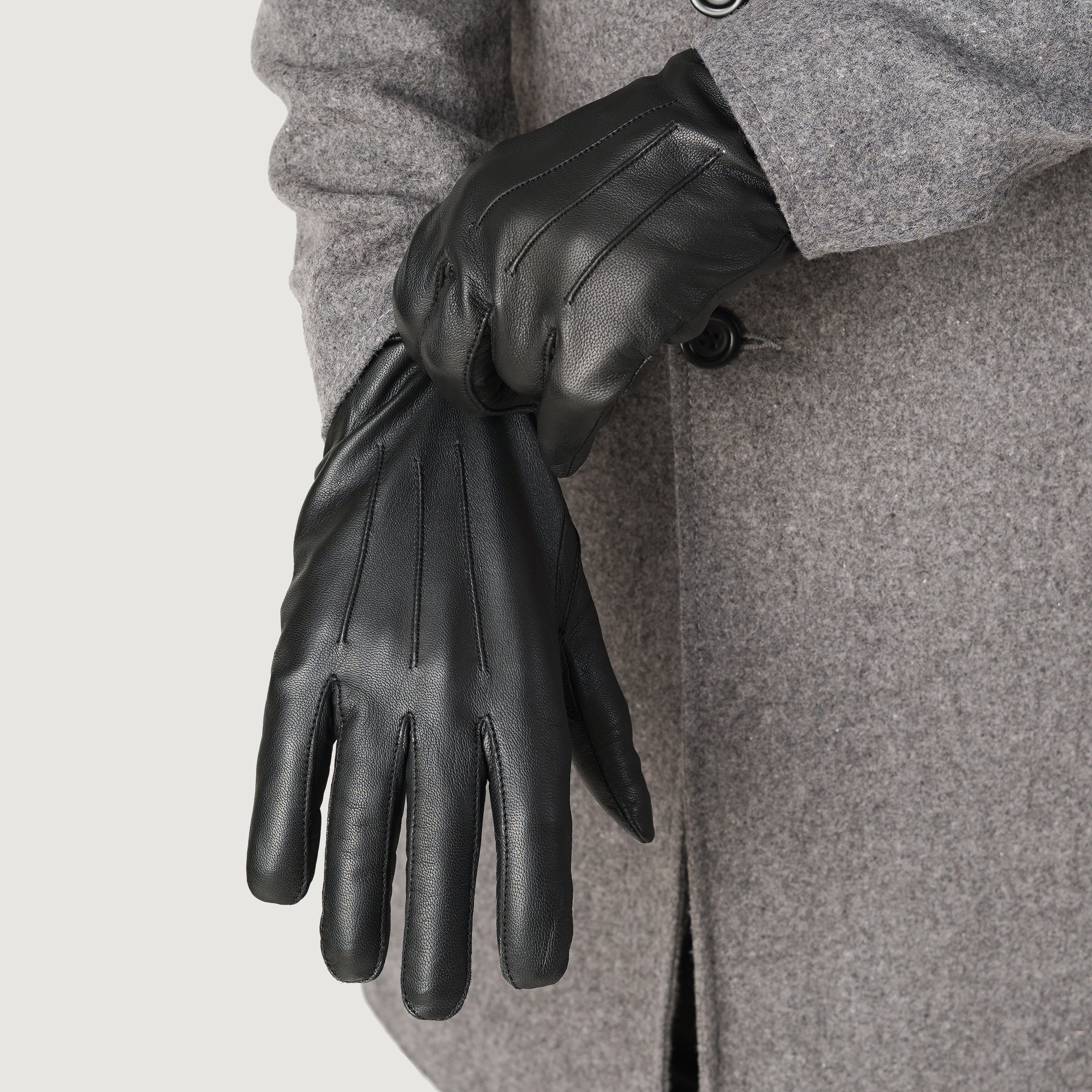 Ralph Black Leather Dress Gloves