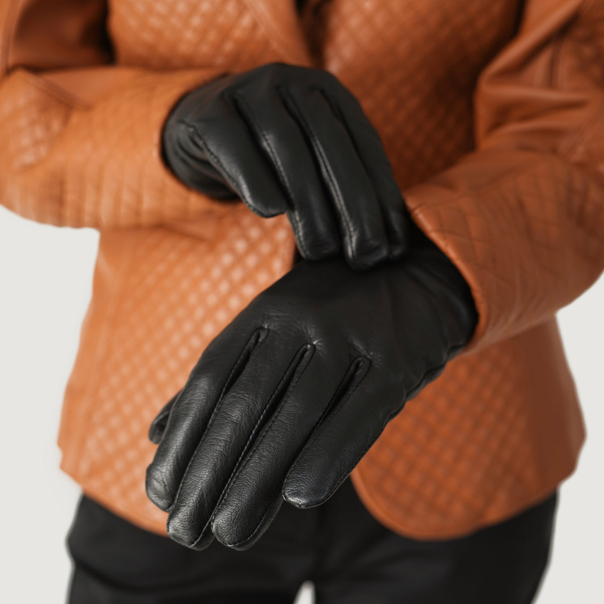 Saltor Black Leather Dress Gloves