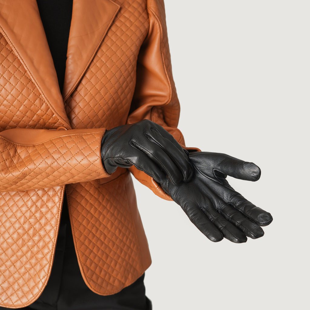 Saltor Black Leather Dress Gloves