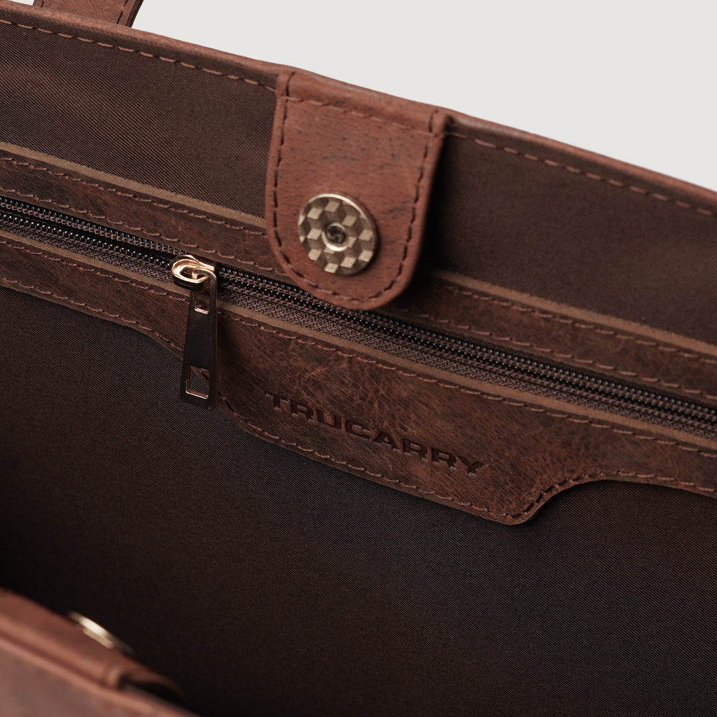 The Bianca Vintage Distressed Brown Leather Tote Bag