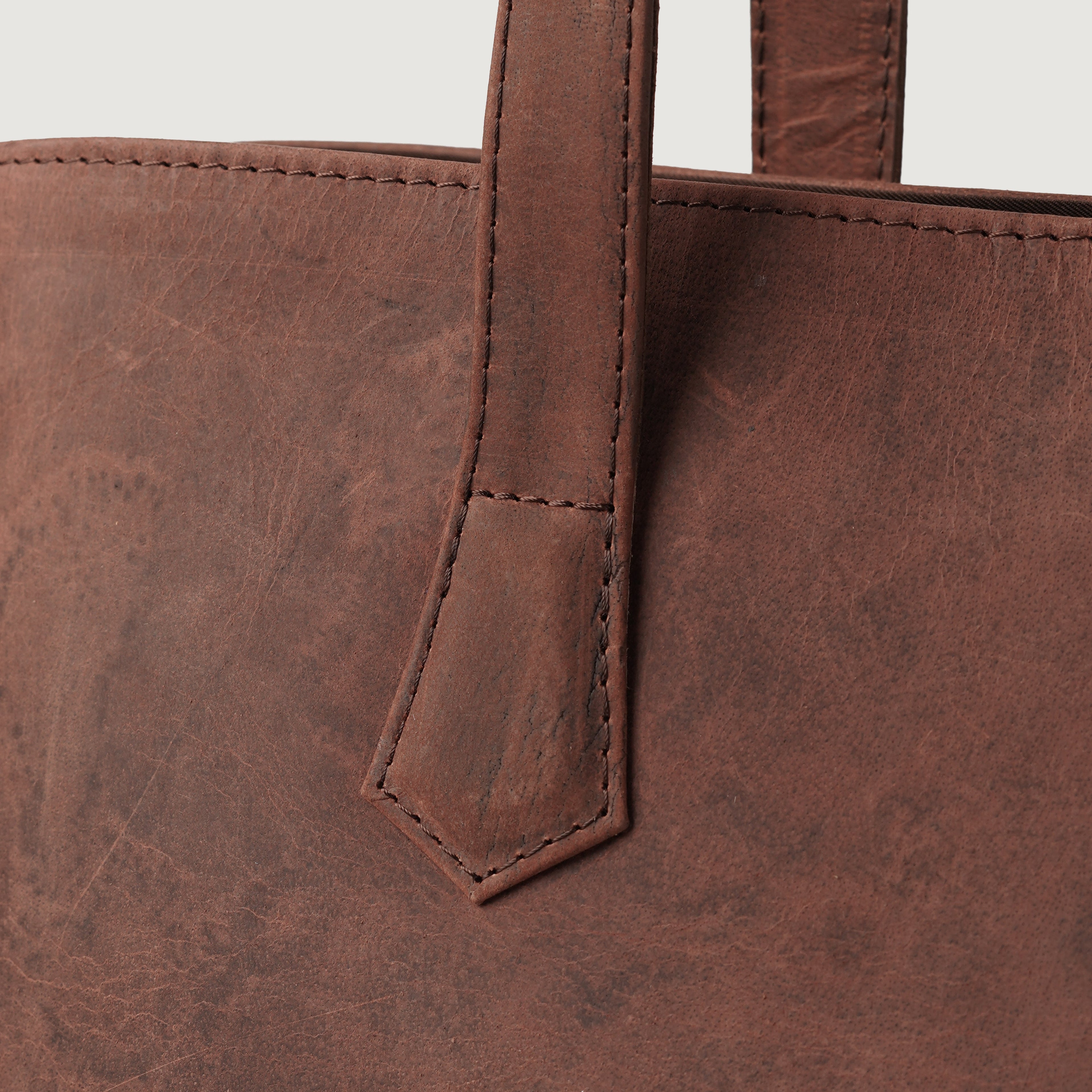 The Bianca Vintage Distressed Brown Leather Tote Bag