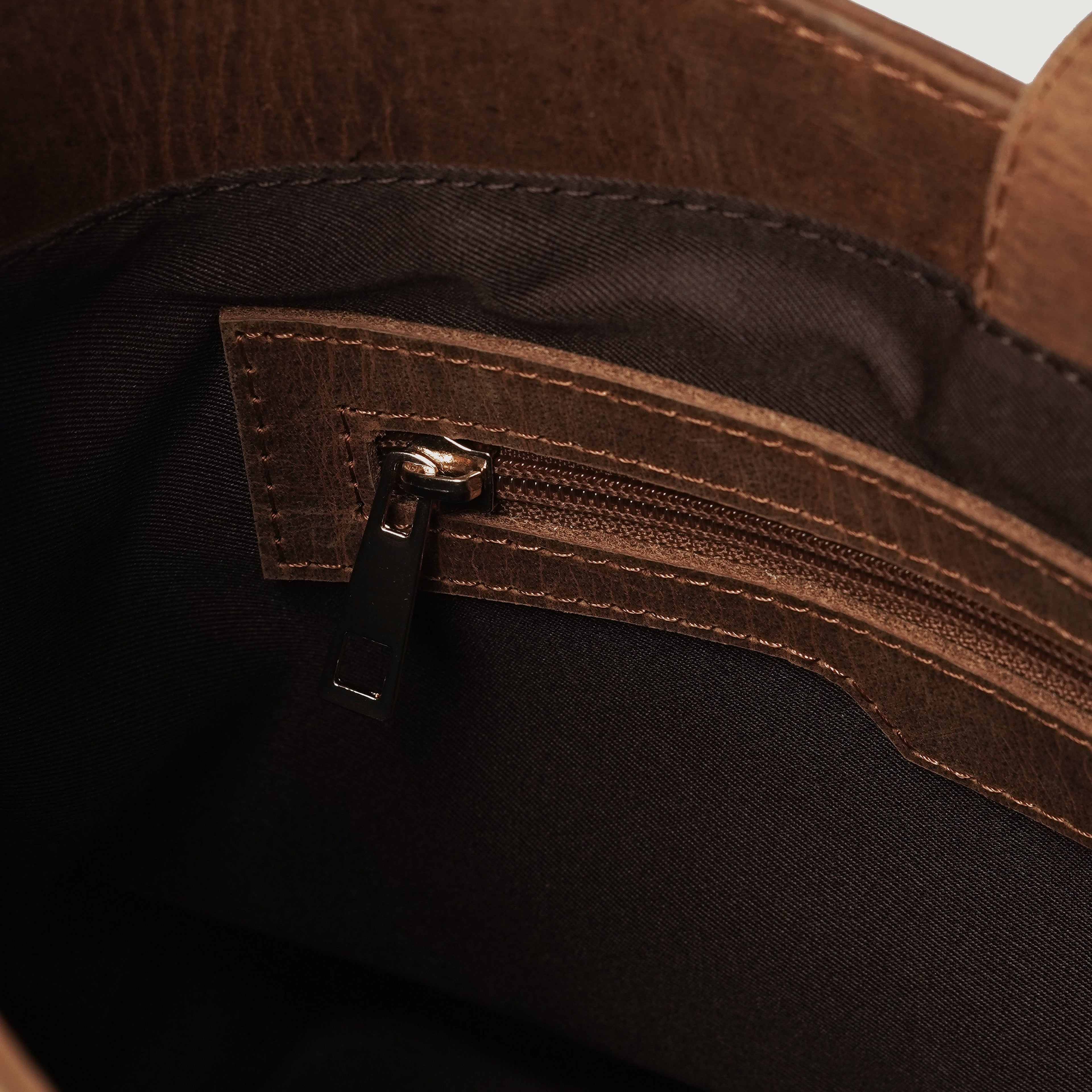 The Stefani Vintage Tan Brown Leather Hobo Bag